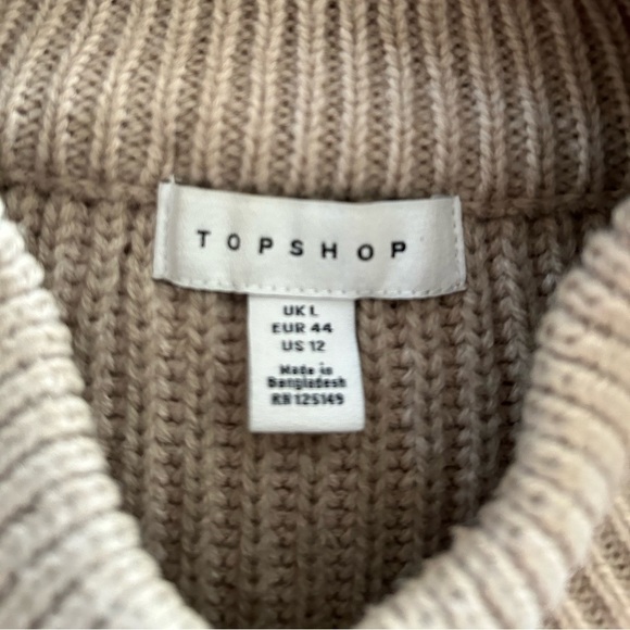 TopShop Light Tan Sweater. Size 12. Excellent Condition. - Picture 2 of 3